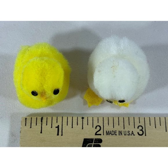 Vintage 2 Russ Berrie Easter Tins and 2 Dakin PomPom Chicks Bunny Handles 1980's - Picture 10 of 11